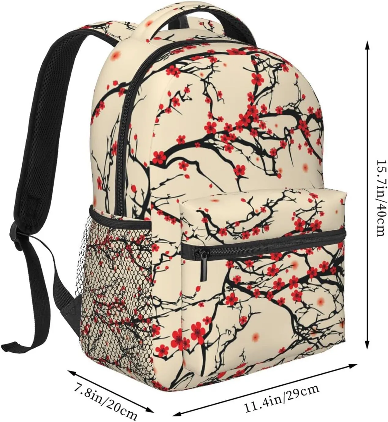 Flowered Backpacks Japanese Cherry Blossom Pattern... From 