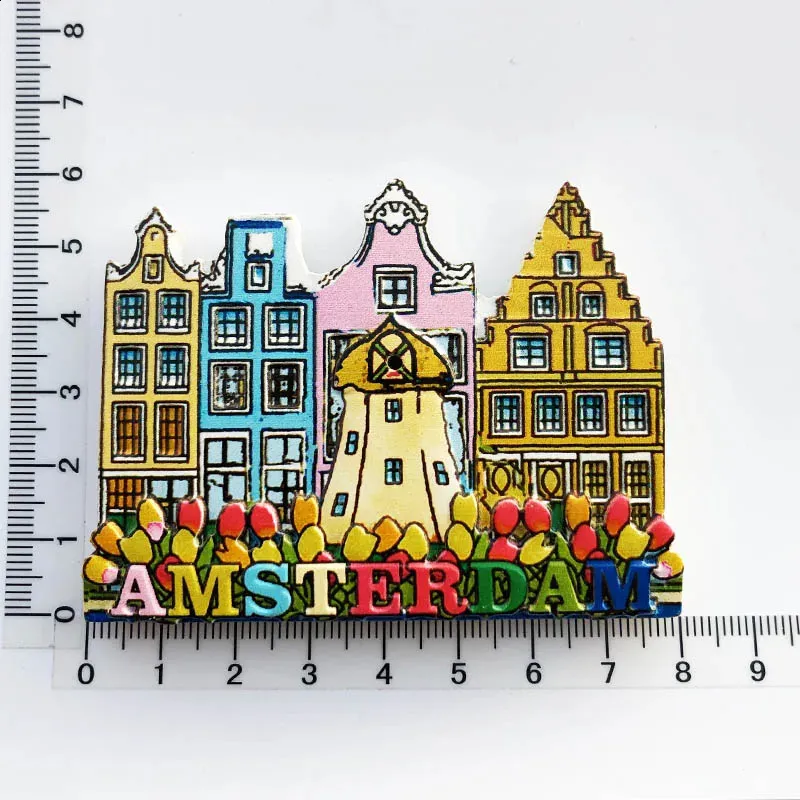 Imán De Nevera Ámsterdam Holanda – Recuerdo Original De Los Países Bajos – Regalo Para Viajeros – Tamaño 8x5.5 Cm