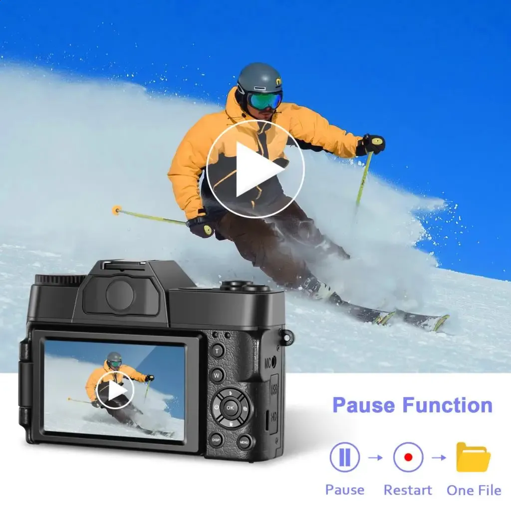 Digital Camera 48MP 4K Camera Vlogging Camera for YouTube 60FPS Auto Focus 16X Zoom Video Camera Camcorder Recording Camera 240731