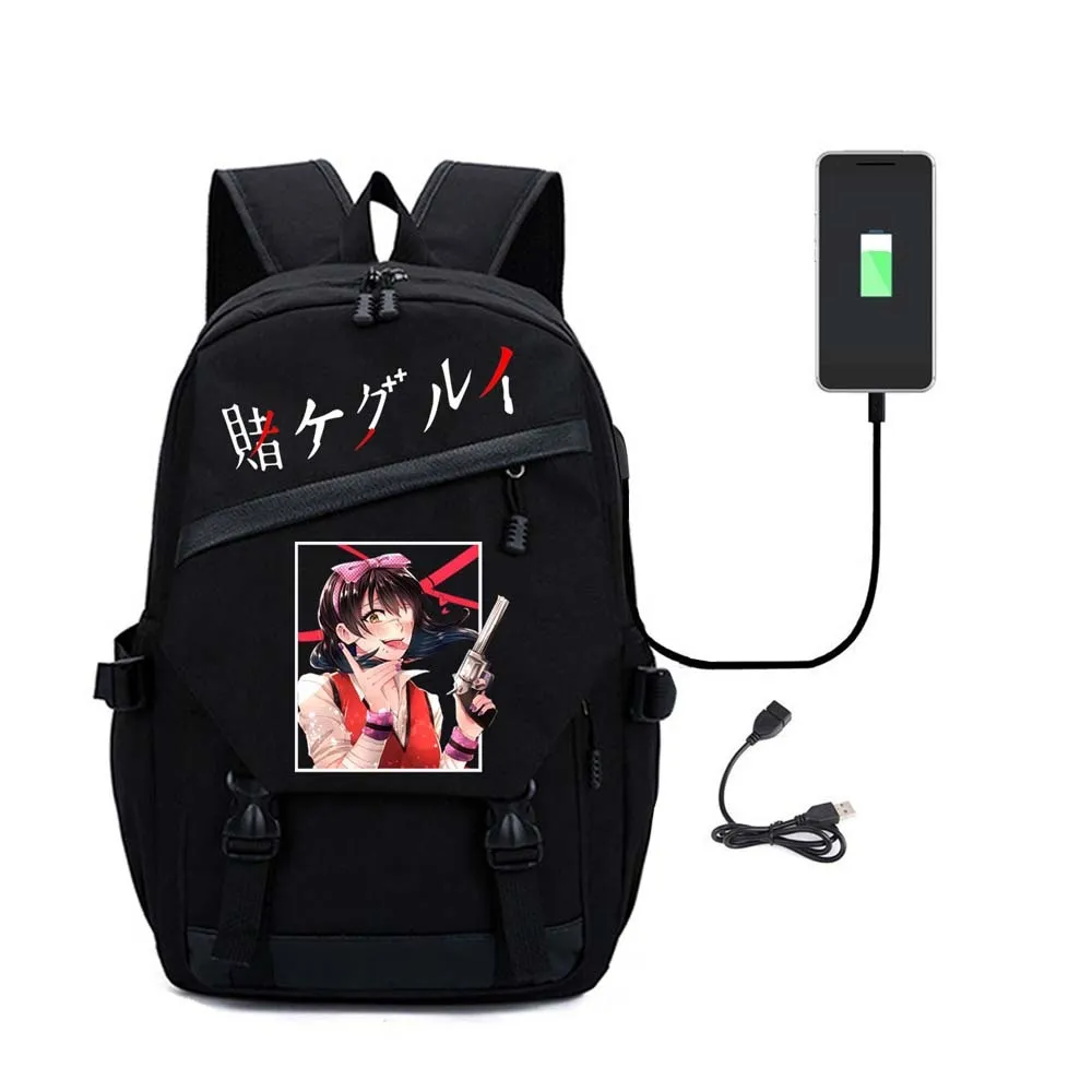 kakegurui mini backpack Hot Topic Yumeko & Kirari Checkered suitable for men and women. 4PCs kawaii melody backpack set