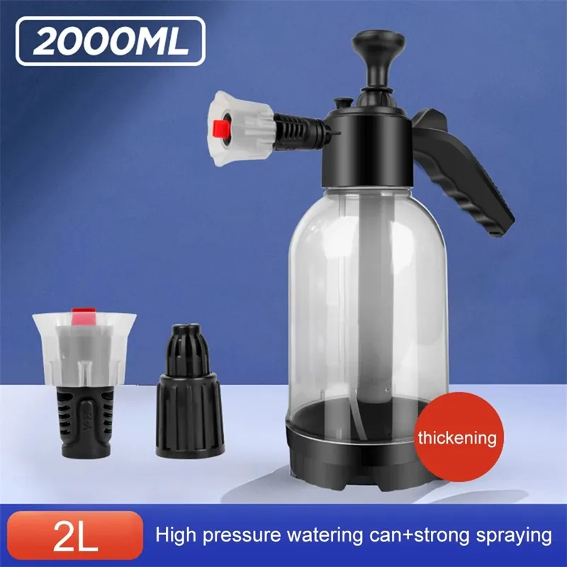 Pulvérisateur à Mousse Pour Lavage Auto 2L - Lancer De Mousse Haute Pression, Buse Réglable, Outil De Nettoyage Voiture Maison Et Jardin