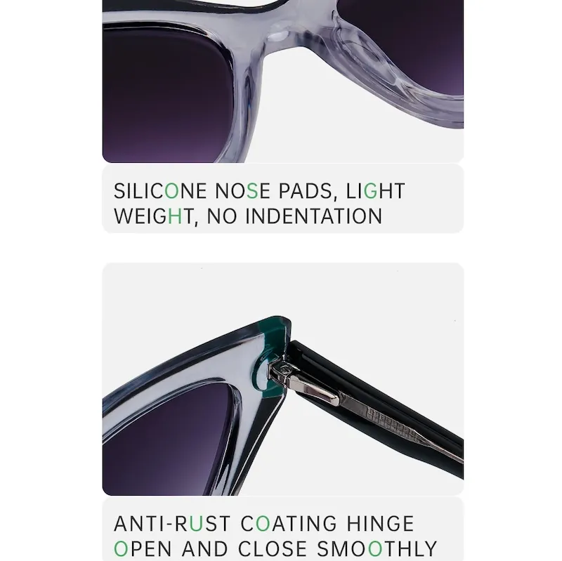 Cat Eye Metal Sunglasses with Alloy PC Frame and UV400 