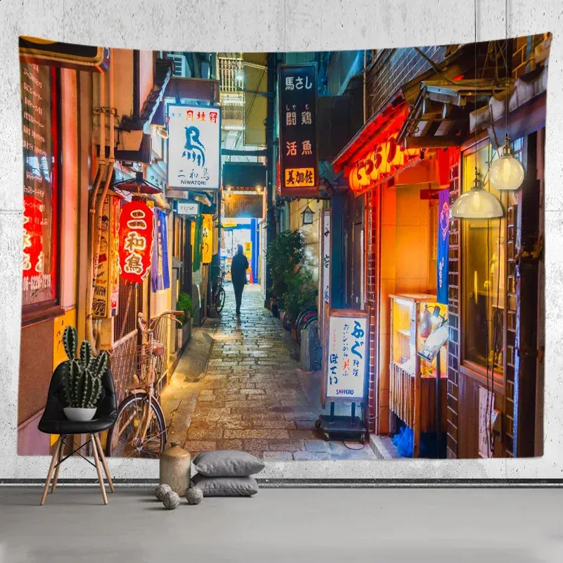 Tokyo Metropolis Tapestry: Japanese Bohemian Chic Nightlife
