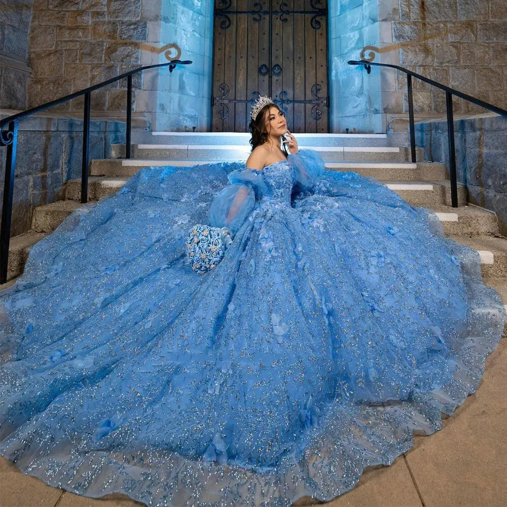 De Quinceañera Vestidos De Xv AÃ±años Azul Celeste De Xv Años