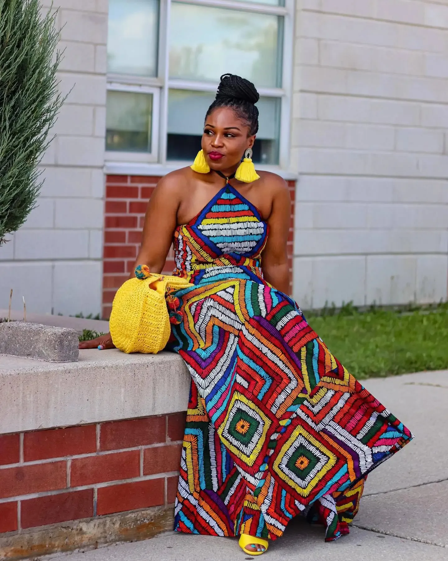 leemostore African Dresses for Women Elegant Dashiki Summer Spaghetti Straps Maxi Dress Traditional Clothing Fairy Long Skirt 240802