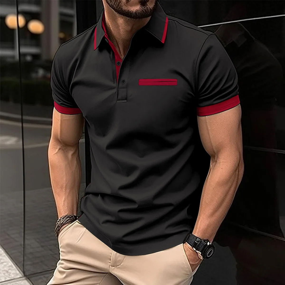 Camisa De Pólo De Manga Curta De Verão Masculino Mistura Casual, Respirável  De Algodão, Ajuste Clássico, Perfeito Para Clima Quente De $113,21 | DHgate, image size:1200x1200