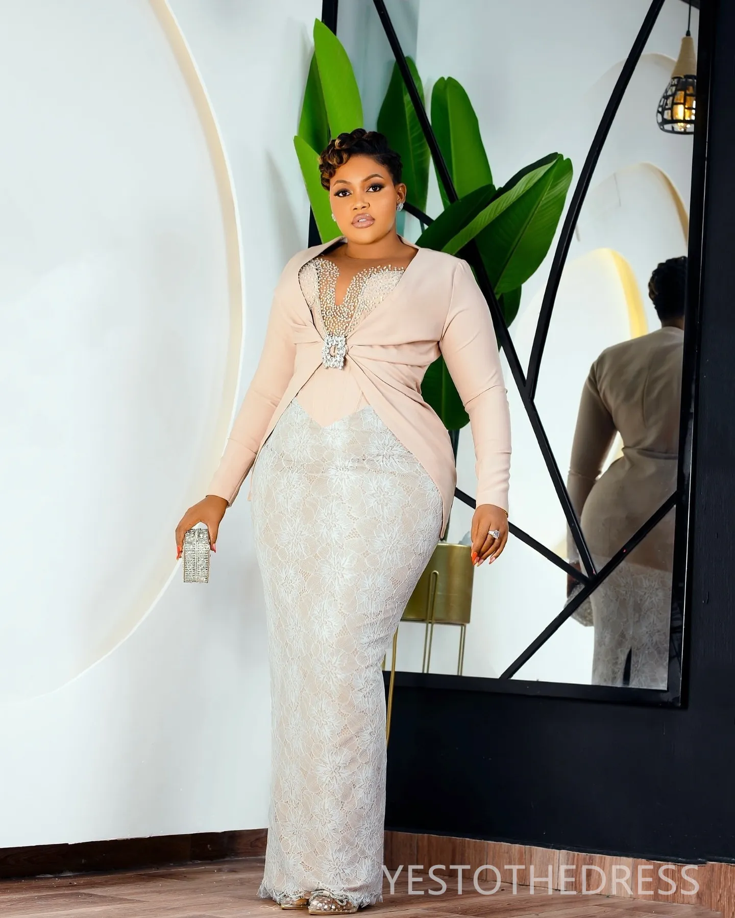 green emerald velvet dress Poly USA JK1902 Glitter Embellished Plus Size Evening Jacket main image 1