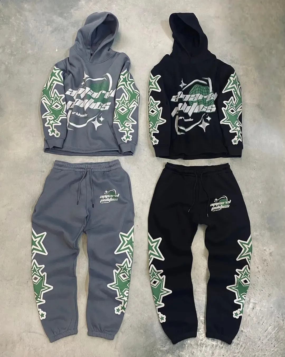 Y2K Hip Hop Two-Piece Set for Women - Skull Embroidered Baggy Pants, Large Hooded Shirt, High Waist, Long Sleeve, Casual Streetwear Y2K Hip Hop Two-Piece Set for Women - Skull Embroidered Baggy Pants, Large Hooded Shirt, High Waist, Long Sleeve, Casual Streetwear