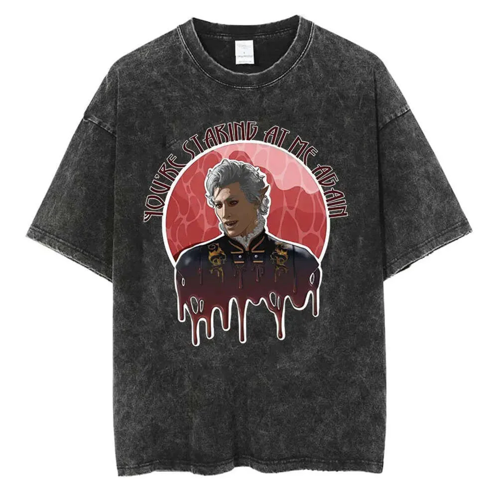 DHgate.com:Vintage Washed Graphic Tee - Mens Oversized