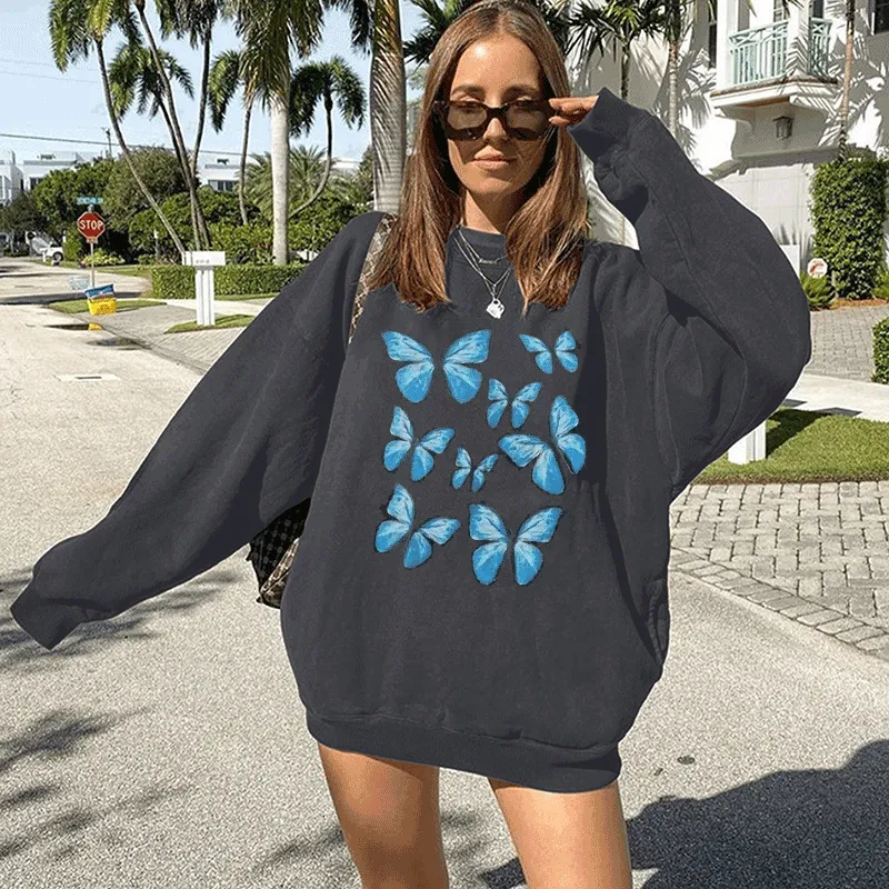 Womens butterfly sweatshirt sale