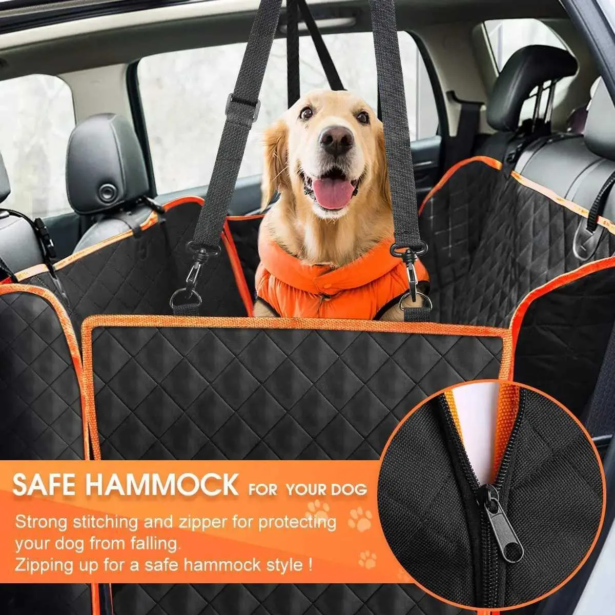 Back seat car protector for dogs hot sale