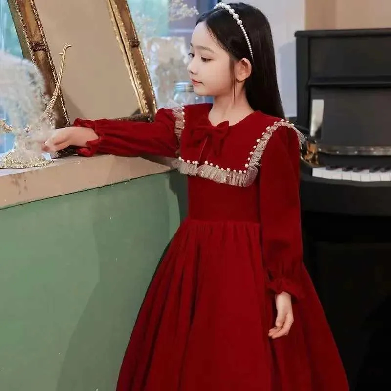 Burgundy Red Girl Dress Long Sleeve Turn-down Collar Winter Autumn Party Formal Dress for Kids 4-14 Years from Dhgate Christening dresses - price 15.38 Burgundy Red Girl Dress Long Sleeve Turn-down Collar Winter Autumn Party Formal Dress for Kids 4-14 Years from Dhgate Christening dresses - price 15.38