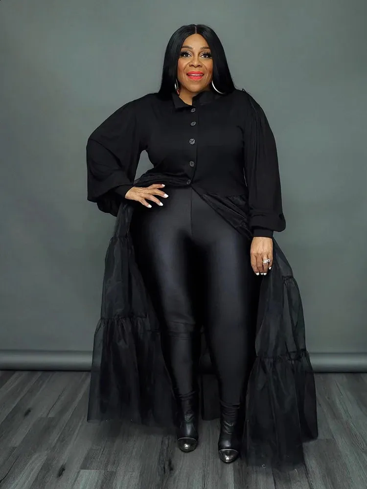 Gothic Black dress for Women - Long Sleeve Shirt in Plus Size - Wholesale Bulk Drop (240810) Gothic Black dress for Women - Long Sleeve Shirt in Plus Size - Wholesale Bulk Drop (240810)