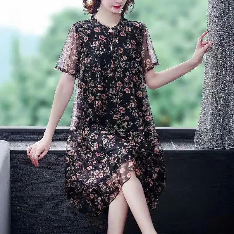 Short Sleeve Floor-Length Chiffon Summer Dress for Women with Pullover  Closure from Dhgate Basic & Casual Dresses - price 57.44