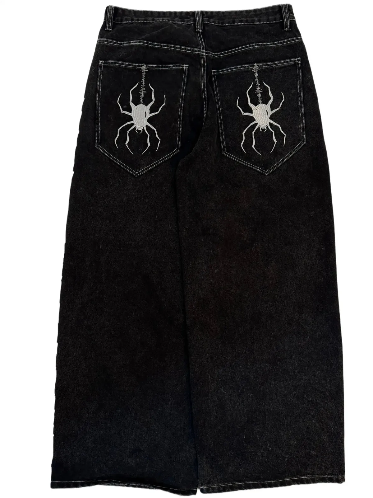 DHgate.com:Vintage Y2K Spider Denim Jeans: Baggy Streetwear