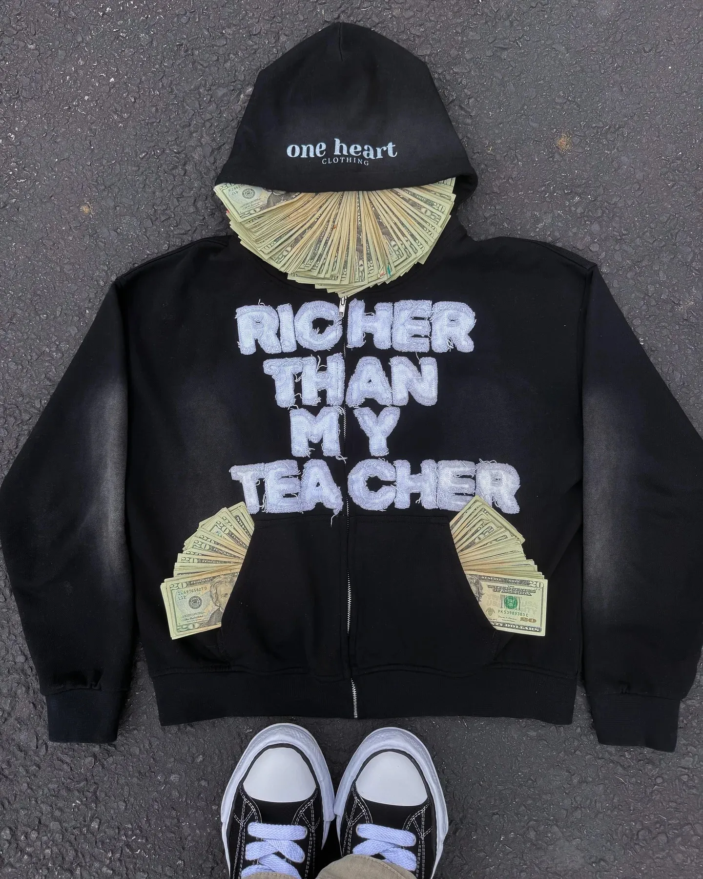 Oversized Y2k Zip Up Hoodie Retro Streetwear, Embroidered Letter Design,  Shop Now!