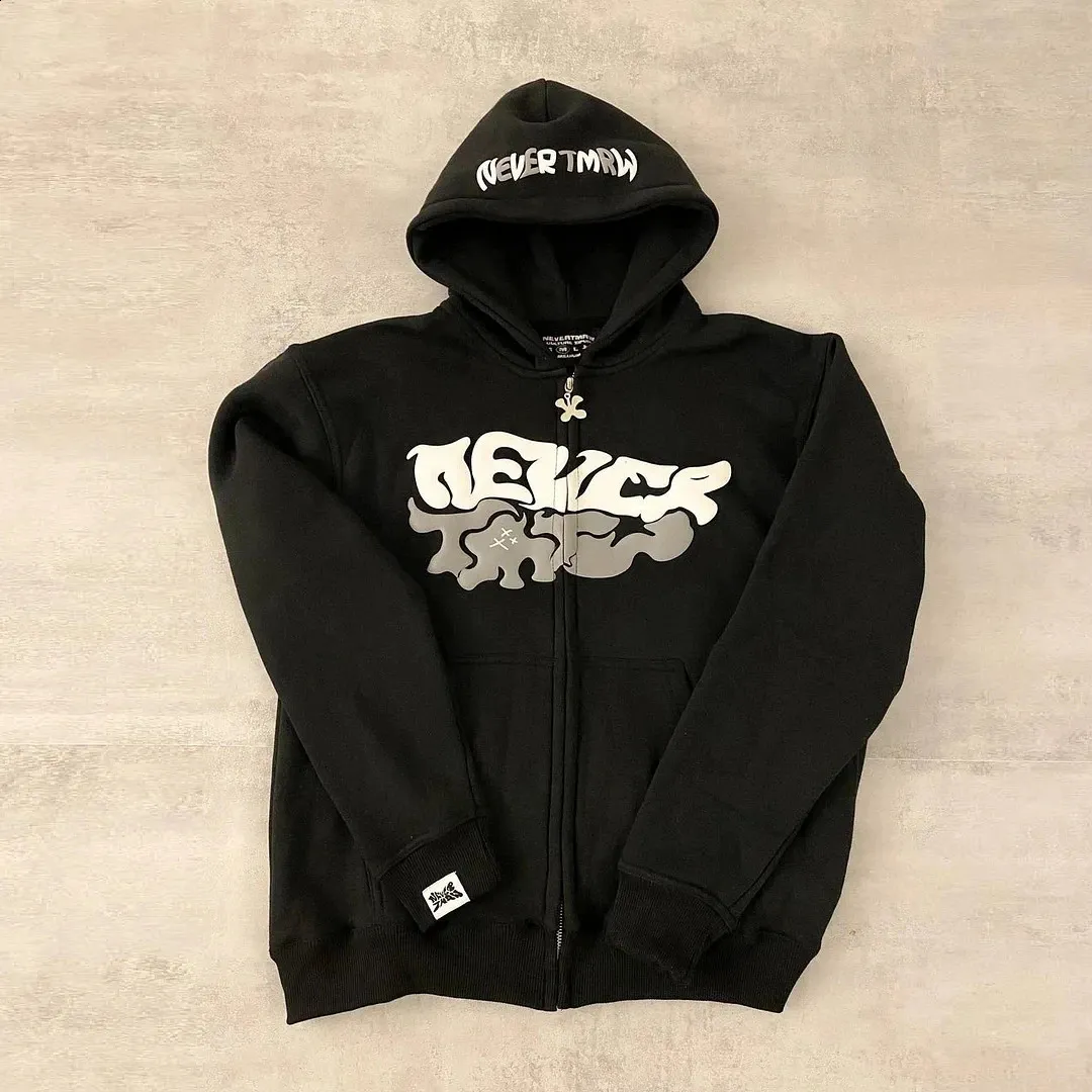 Y2K Graphic Print Black Super Large Hip Hop comfrt hoodie Y2K Graphic Print Black Super Large Hip Hop comfrt hoodie