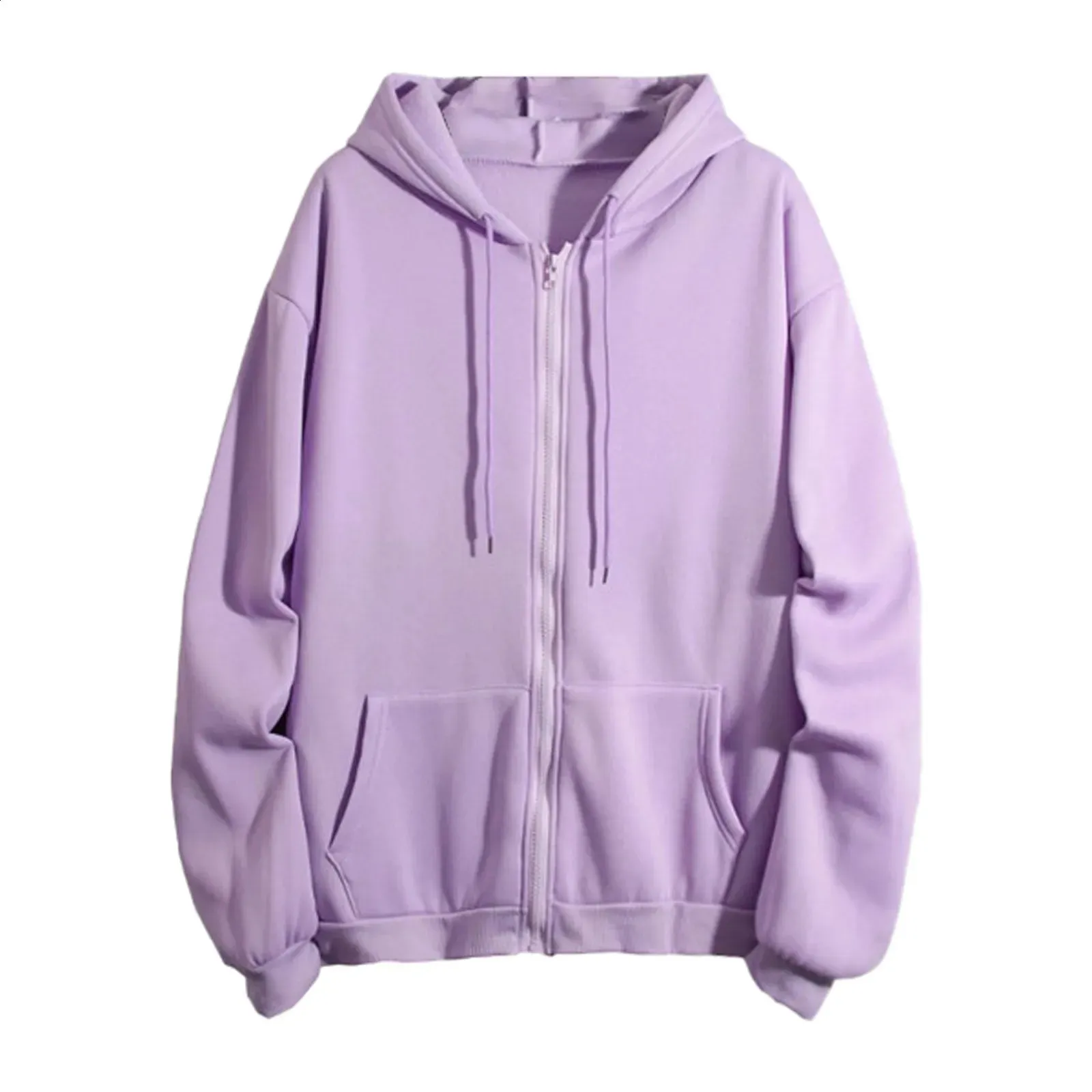 Oversized Zip Up Hoodie: Womens Casual Sweatshirt - Female