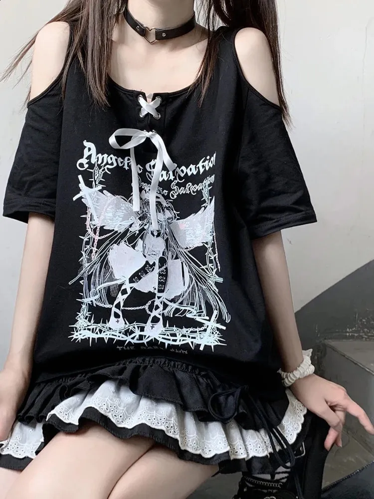 Camiseta Blanca De Mujeres Fuera De Hombro: Ajuste Suelto Casual