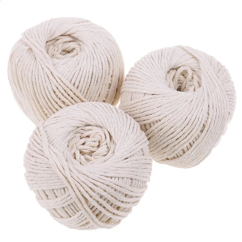 500 Feet Cotton Butcher's Twine String - 2mm Thick, White, For Cooking, Crafts, Gift Wrapping & Gardening