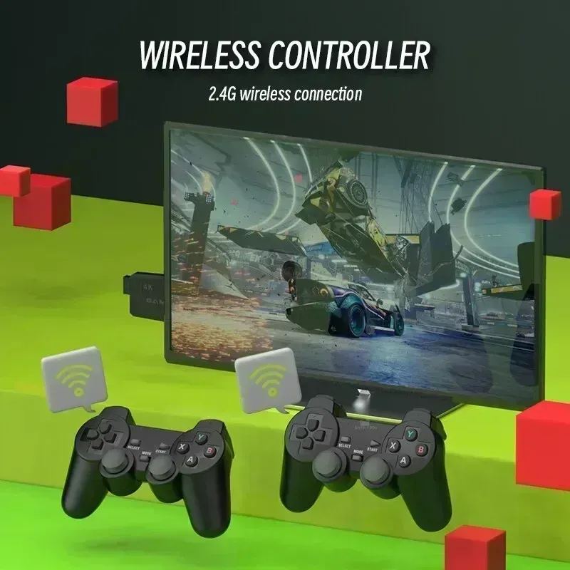 Console De Jeu Rétro M8 Plug-and-Play - 20000+ Jeux - 2 Manettes Sans Fil - Sortie 4K - Pour TV/PC