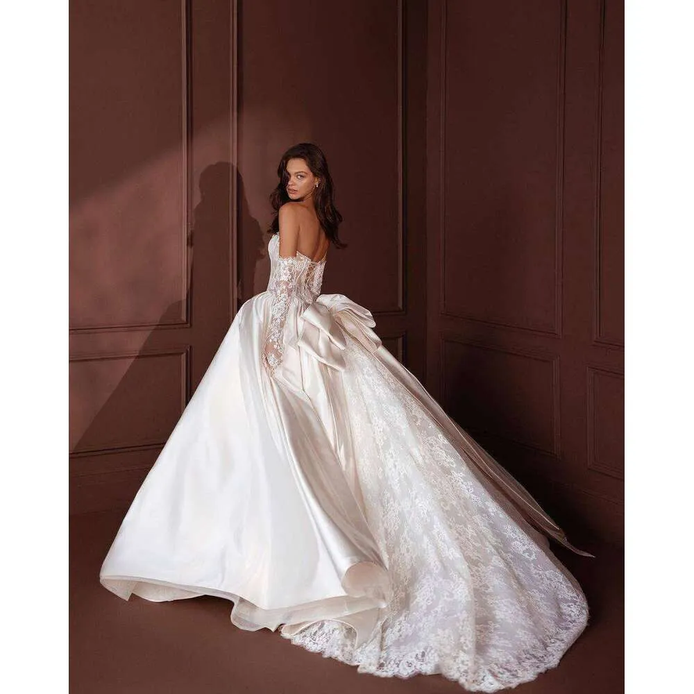 Strapless Princess A-Line Wedding Dress with Lace Flowers Pattern and  Cathedral Train Bridal Gown from Dhgate In Stock Wedding Dresses - price  946.67