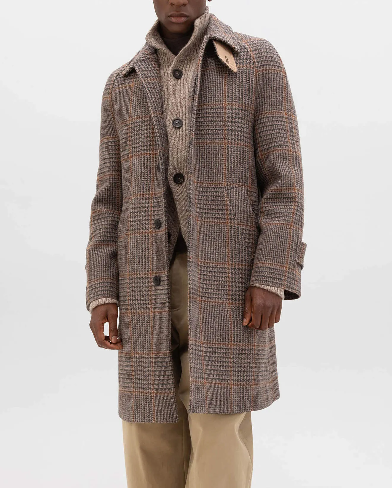Vintage Houndstooth Wool Blend wool overcoat men's for Vintage Houndstooth Wool Blend wool overcoat men's for