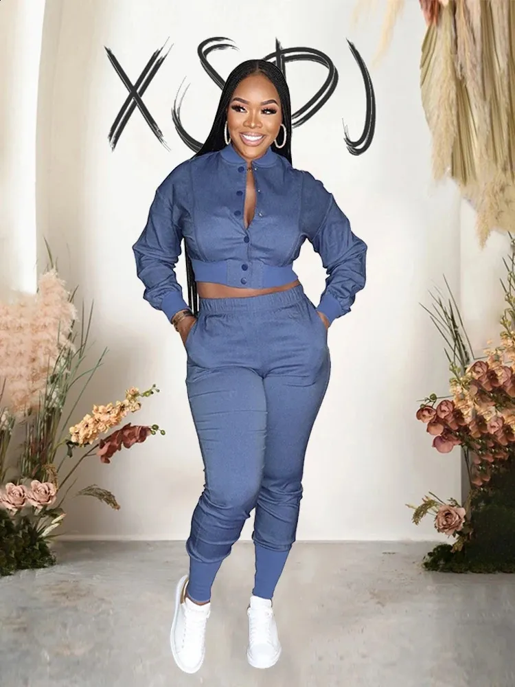 Amazon.com: Cupitool Women 2 Piece Jean Outfit Long Sleeve