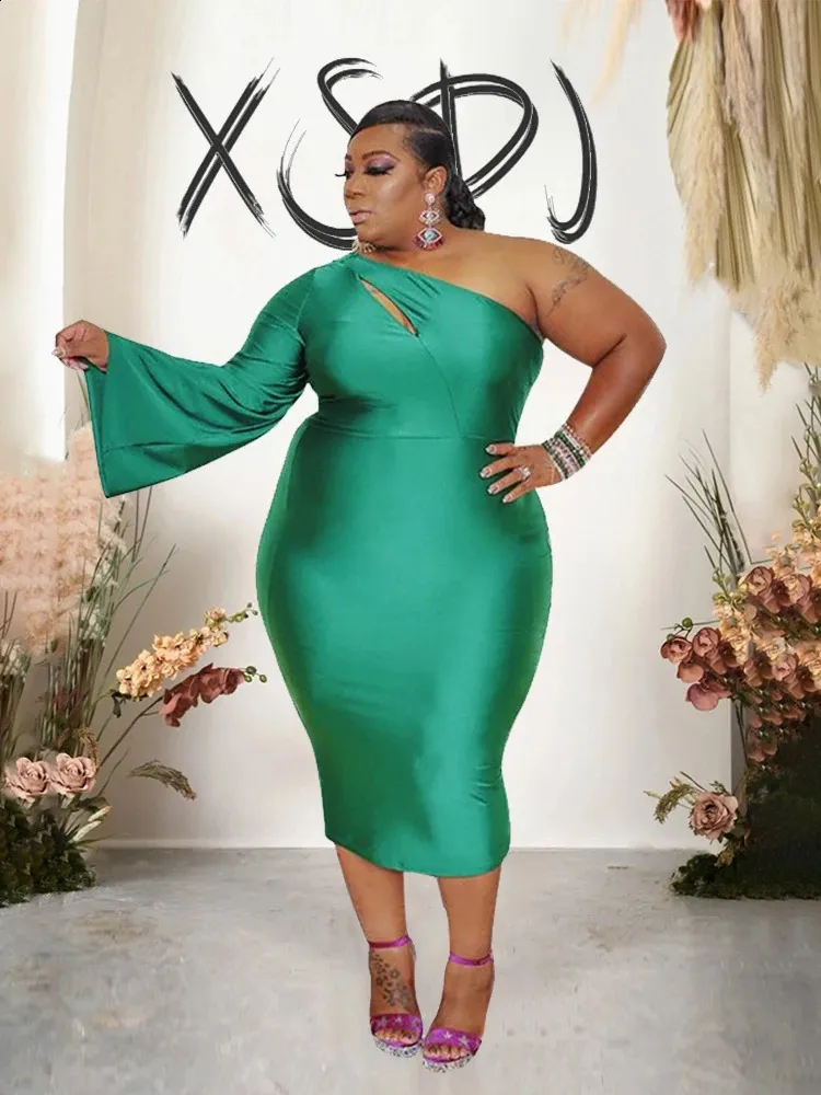 slim fit dress slacks One Shoulder Long Sleeves Dark Green Prom Dress With Beadings – Newinlook main image 0