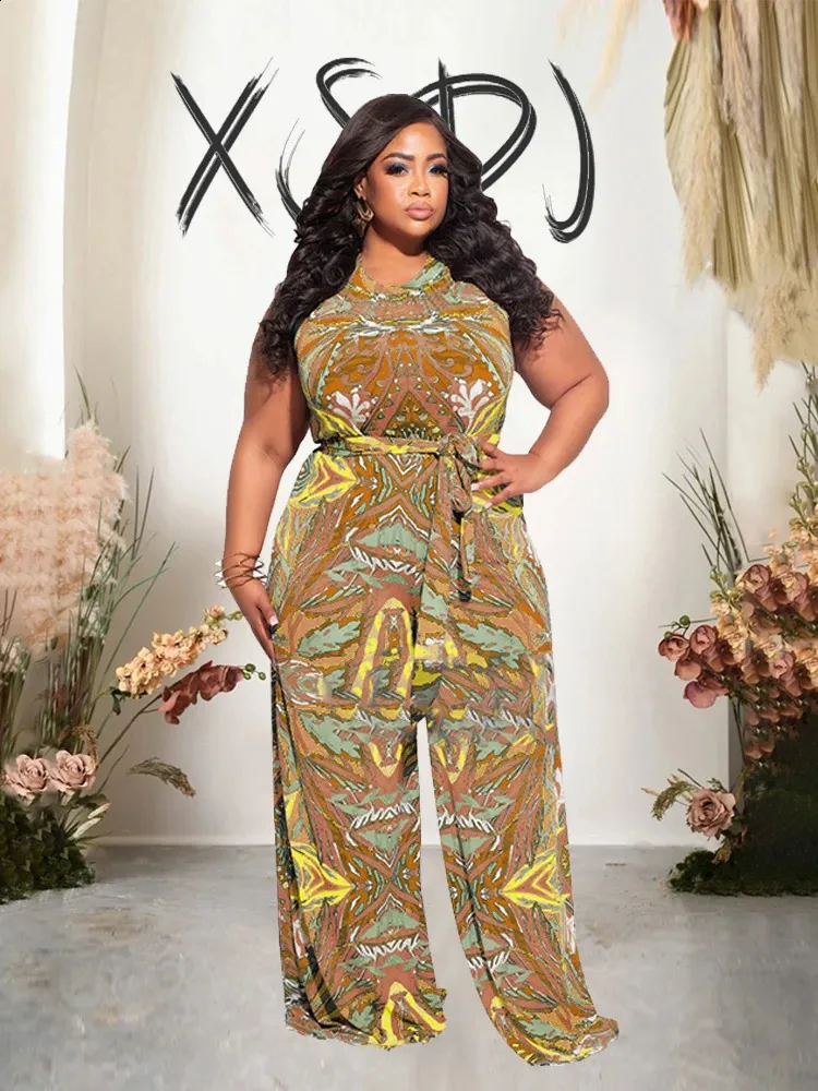 Sale plus size lace up jumpsuit Outlet Black Friday