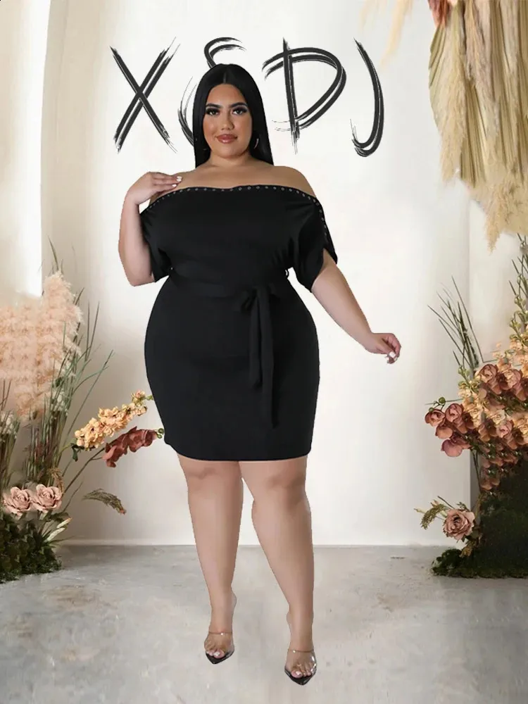 open lace back dress Black Eyelet Off Shoulder Mini Dress for Summer main image 1