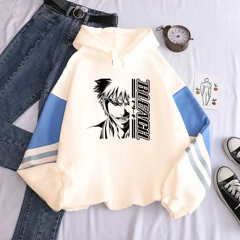 Save Big on Bulk Bleach Hoodies Anime Hooded Sweatshirt Cool Comic Printed  Oversized Hoodie, Unisex Patchwork Pullover For Autumn, Cosplay Bleach