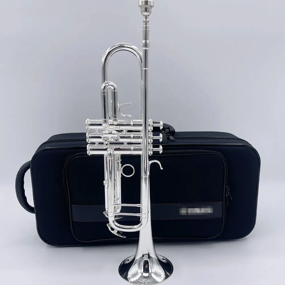 New YTR-9335 Bb Silver Plated Brass Trumpet Musical Instrument Professional Performance with case