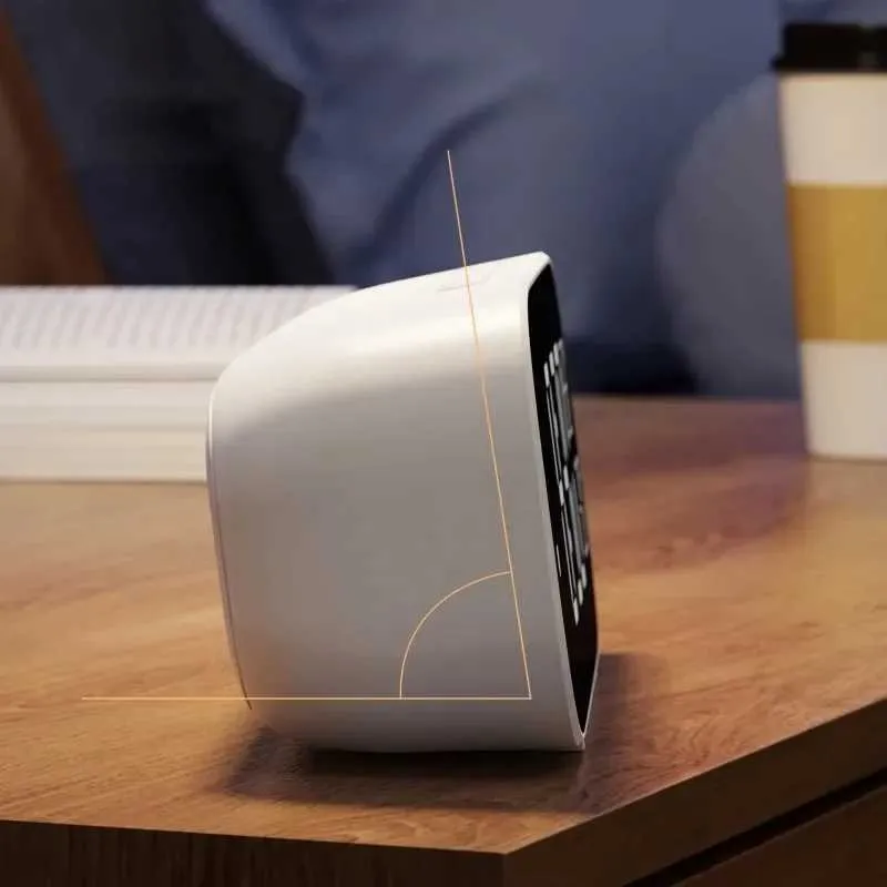 Voice Command Alarm Clock: Temperature & Humidity Display, USB Powered ...