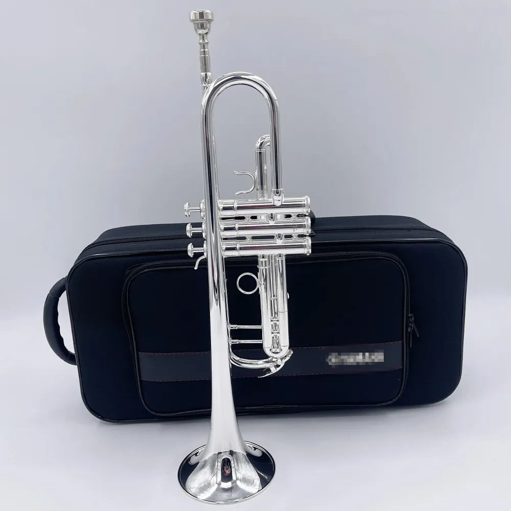 New YTR-9335 Bb Silver Plated Brass Trumpet Musical Instrument Professional Performance with case