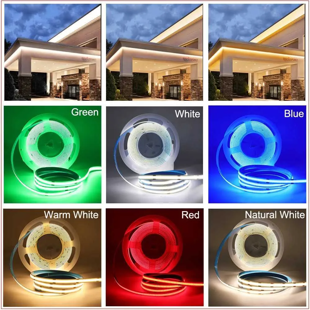 thumbnail image 2 of 5V USB COB LED Strip Light With PIR Motion Sensor - 320LEDs, Battery Powered, IP44 2 of 3