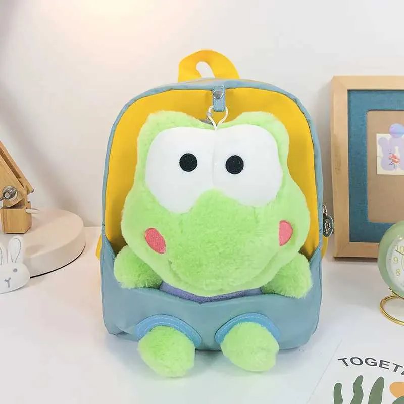 Frog Backpack Cute Plush Backpacks Cartoon Frog Mini Backpack
