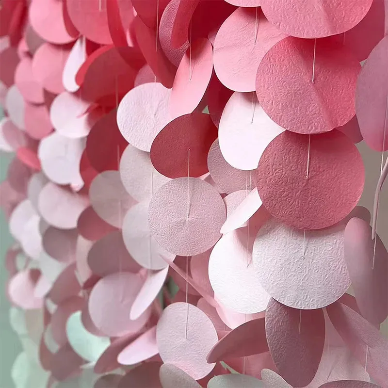 Pink Party Decor: Rose Gold & Pink Paper Garland Decorations Birthday ...
