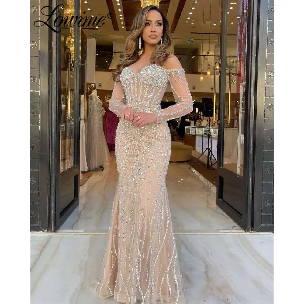 famous evening dresses Ladivine - 7482 Off Shoulder Satin Gown