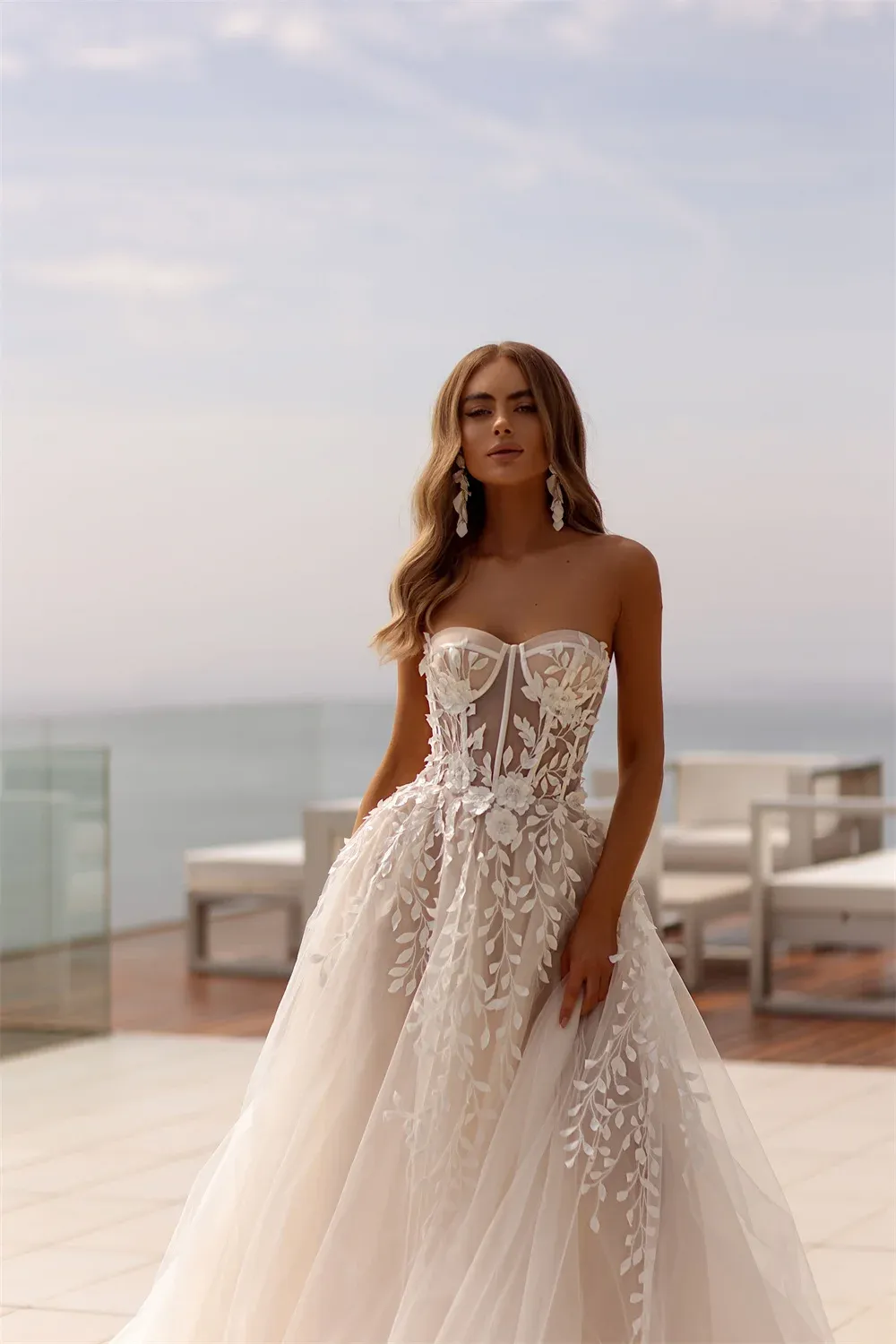90s outfits dress Vintage A Line White Satin Wedding Dress With Side Slit,WW077 – winkbridal