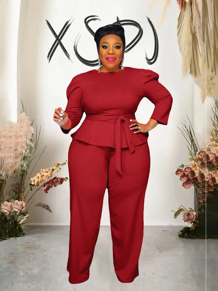 Elegantes 2-teiliges Damen-Overall-Set In Plus Size – Perfekt Für Zuhause, Winter & Besondere Anlässe