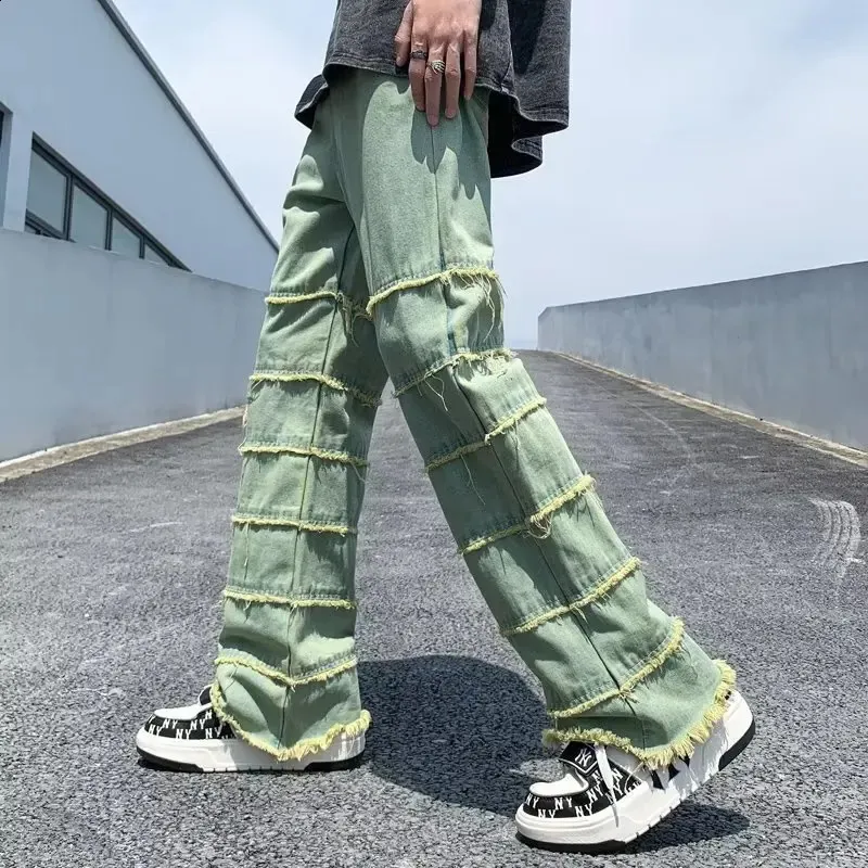 Y2K Grunge Jeans - Stacked Baggy Denim Pants for Men & Women