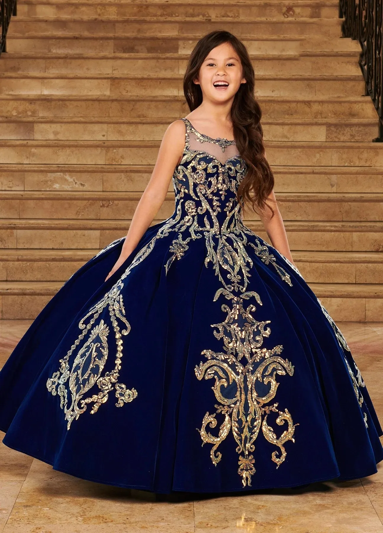 Vestidos De Quincenera Azul Bebé: Vestido De Gala De Brillo Brillo