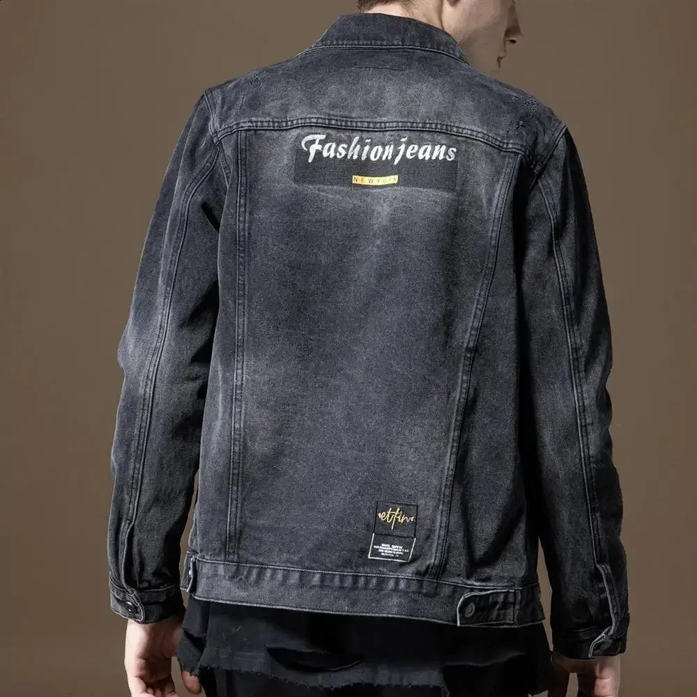 保障できる Rock Y2K Vintage Mens G With Jacket Denim Mens Denim Black ジャケット・アウター