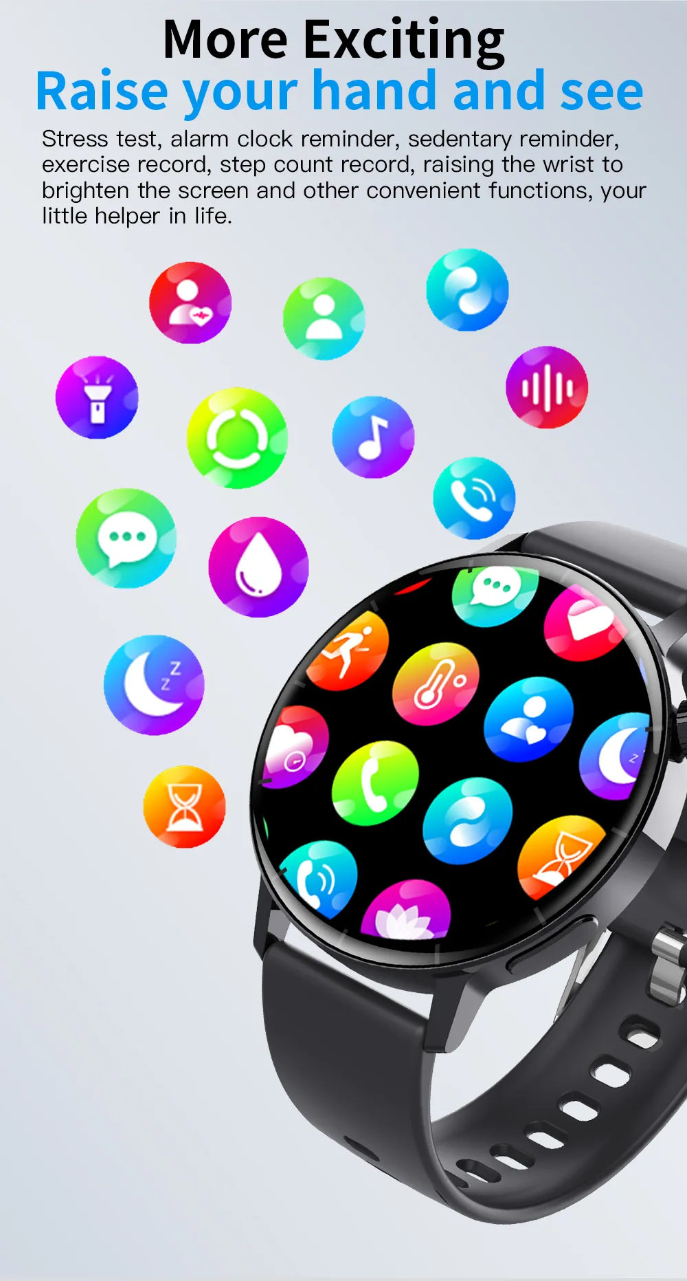 GTS6 Smartwatch for Android and IOS, 2 Inch HD Touchscreen, Built-in Bluetooth, GPS & Alexa Technology, IP67 Waterproof, Health & Fitness Tracker, 100 Sports Modes and 5 Colours Smartwatch