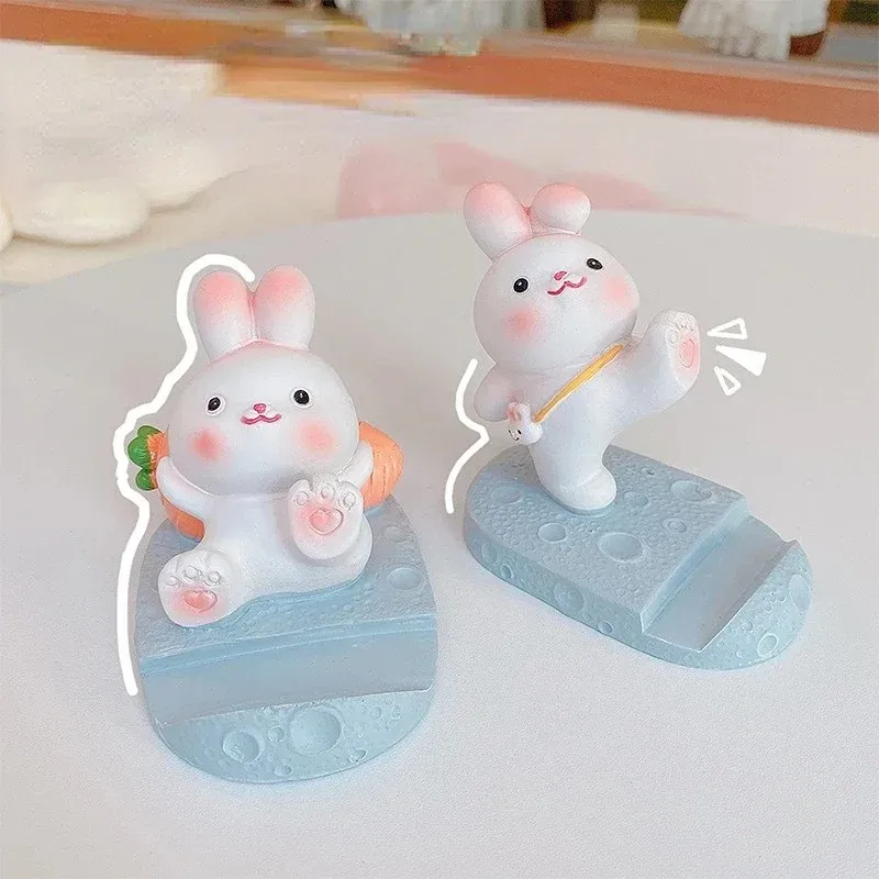 Cute Resin Rabbit Phone Holder Universal Cell Phone Stand