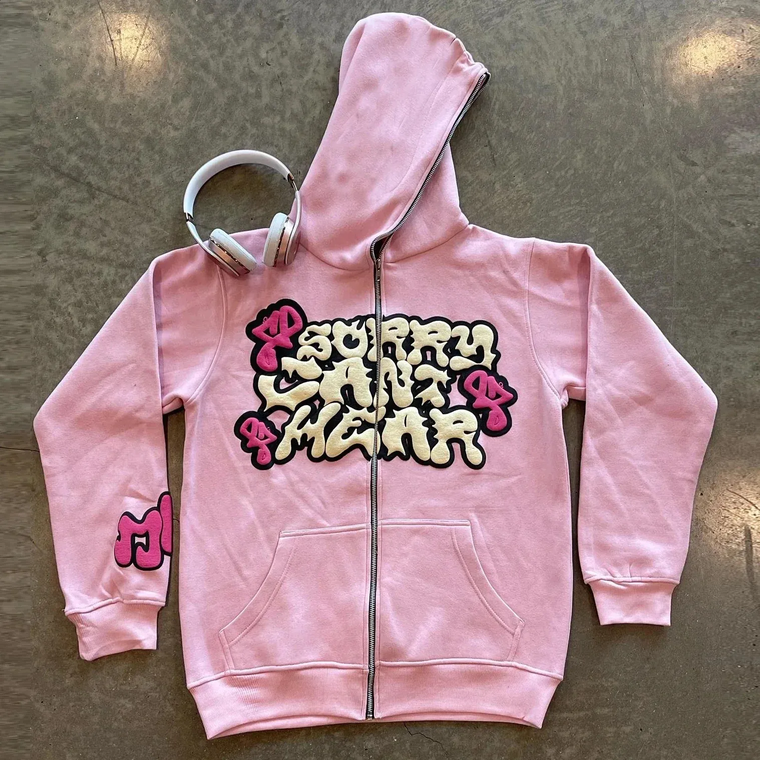 Y2K Zip Up Hoodie Oversized Harajuku Shop Now! Best