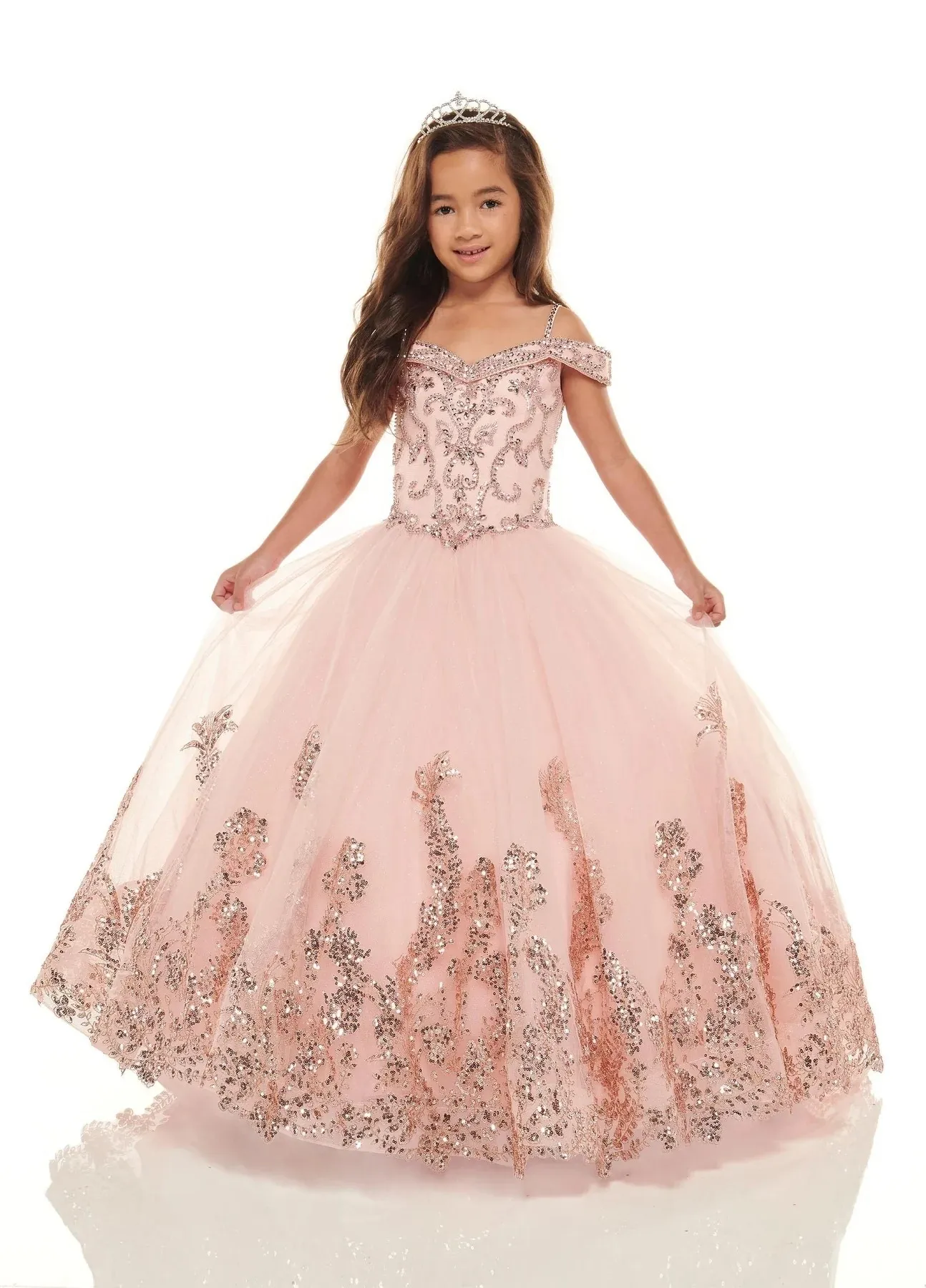 Pink Mini Quinceanera Dresses Ball Gown Off The Shoulder Tulle