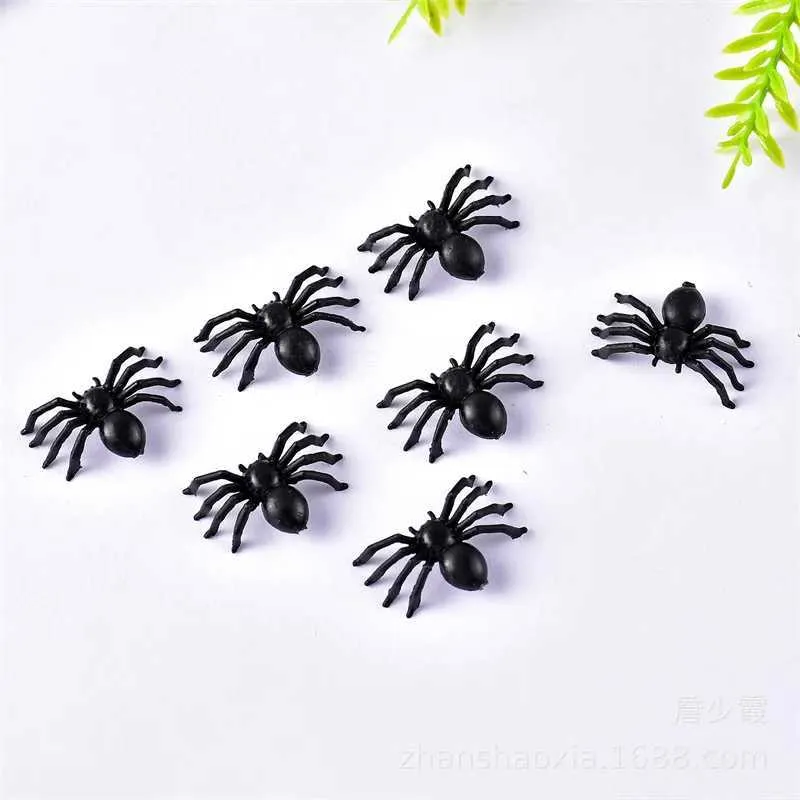Pack De 50 Arañas De Plástico Realistas Para Halloween – Decoración Y Bromas Espeluznantes De 15x10 Mm