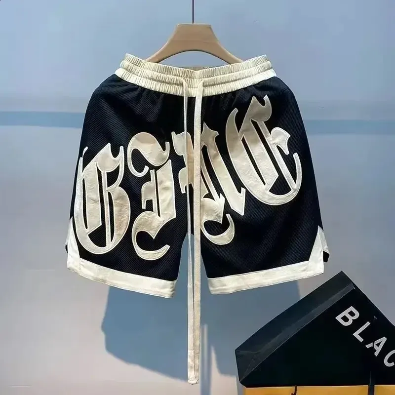 Summer Streetwear Shorts: Japanese Fashion Print, Elastic Waist